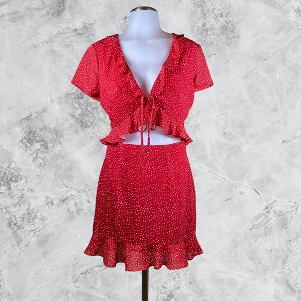 Superdown Mercy Polka Dot Dress - Red - Picture 5 of 10